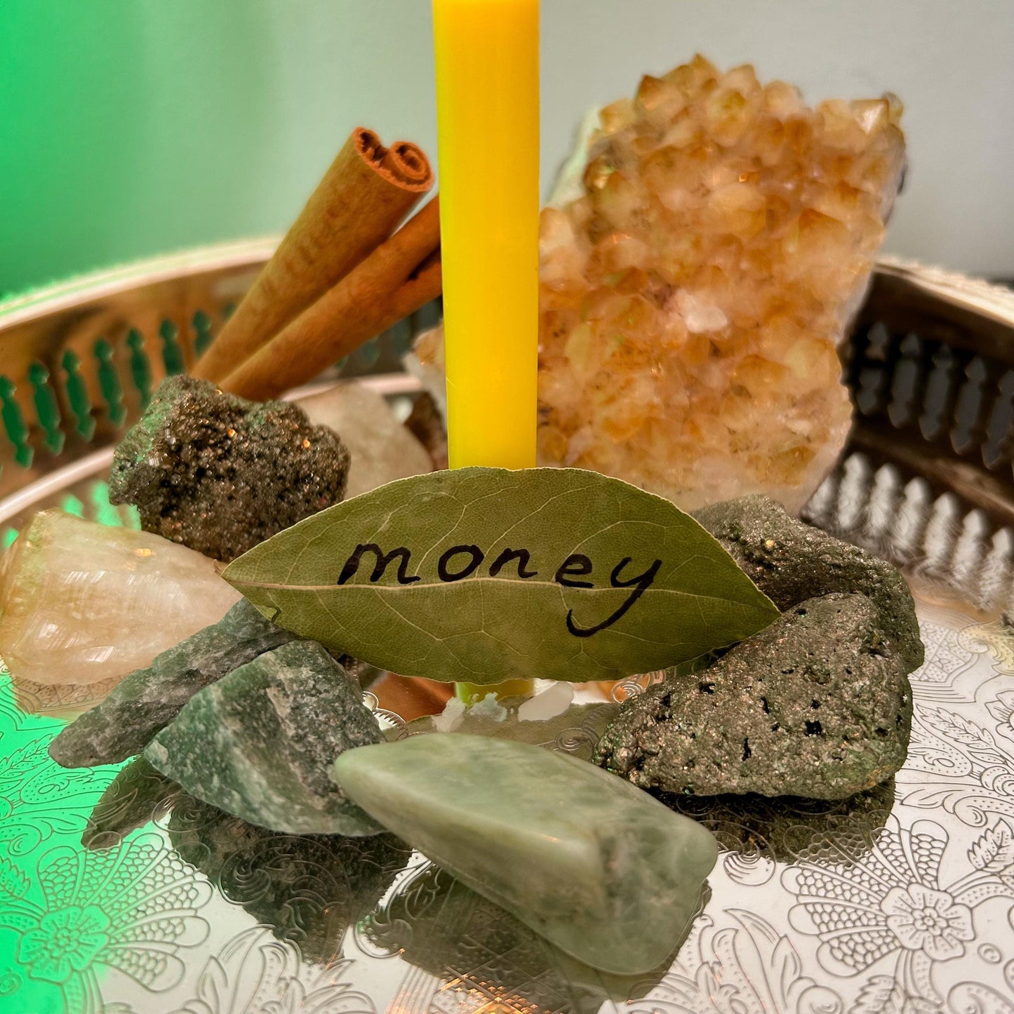 Money Candle Burning Ritual - Wealth, Growth, Abundance