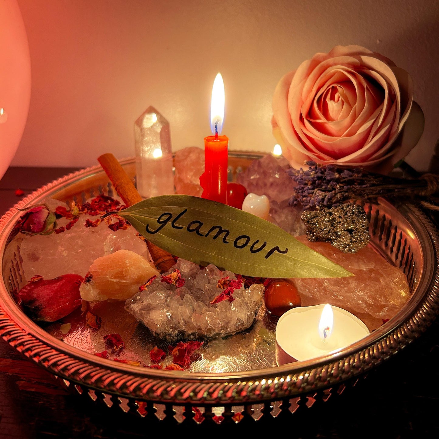 Glamour Candle Burning Ritual - Personalised Altar Photos - Beauty and Radiance