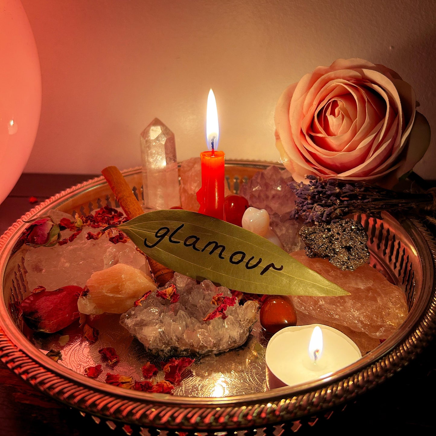 Glamour Candle Burning Ritual - Personalised Altar Photos - Beauty and Radiance