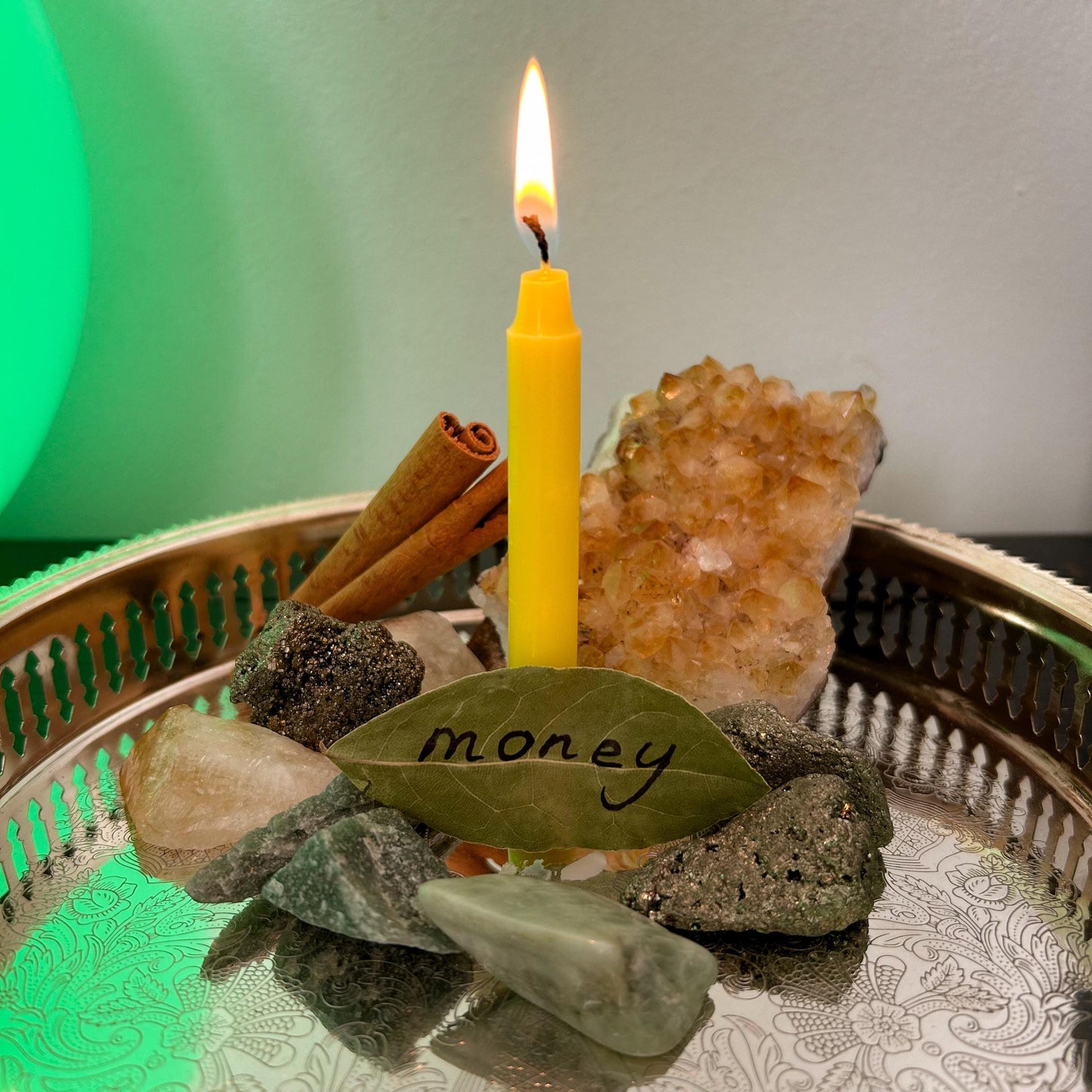 Money Candle Burning Ritual - Wealth, Growth, Abundance