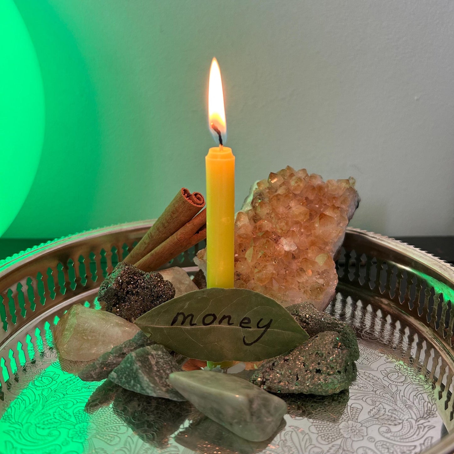 Money Candle Burning Ritual - Wealth, Growth, Abundance